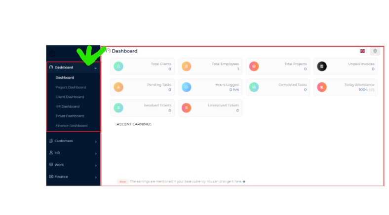 DASHBOARD PANEL